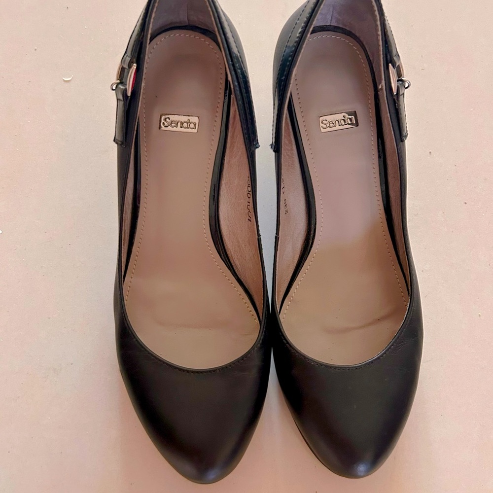Real leather work heels